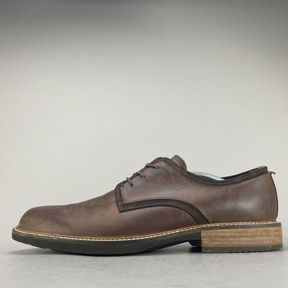 ECCO Men\'s EU 45 US 11-11.5 Plain Toe Comfort Dress Shoes Leather Brown Oxfords main image 3